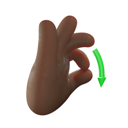 Wow Hand Gesture 3D Illustration