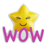 wow sticker emoji 3d
