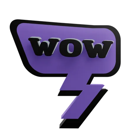 Wow Sticker  3D Icon