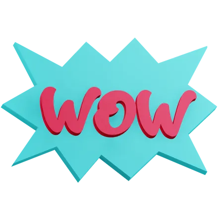 Wow Sticker  3D Icon