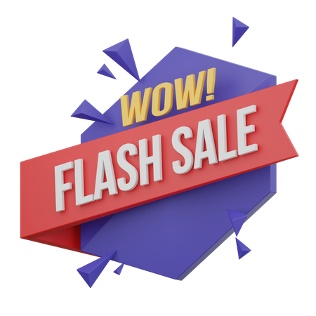 Wow vente flash  3D Sticker