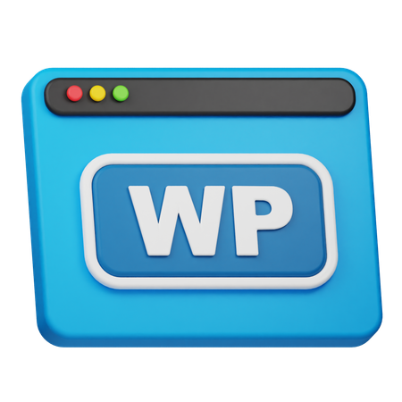 Wp 웹사이트  3D Icon