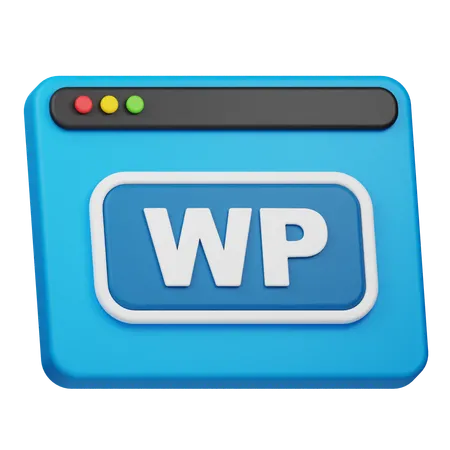 Wp 웹사이트  3D Icon