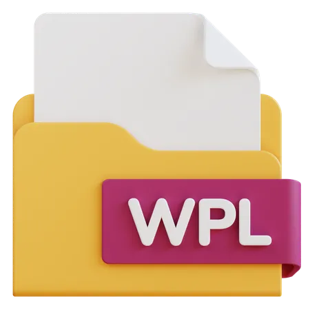 3 D Wpl File Extension Folder 3D Icon