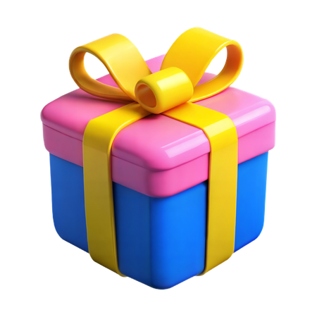 Wrapped Birthday Gift  3D Icon