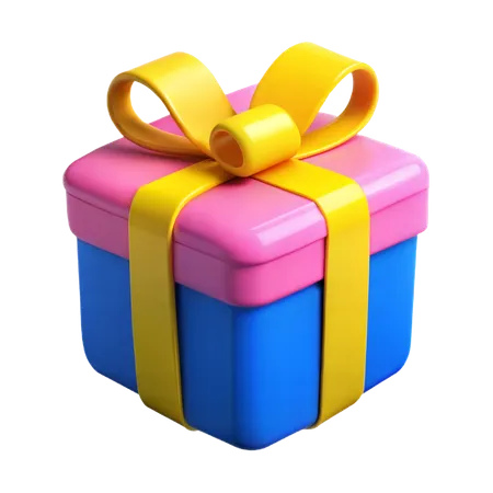 Wrapped Birthday Gift  3D Icon