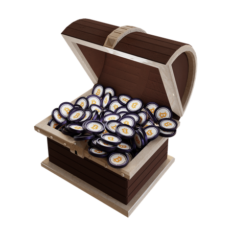 Wrapped Bitcoin (WBTC) Treasure Chest  3D Icon