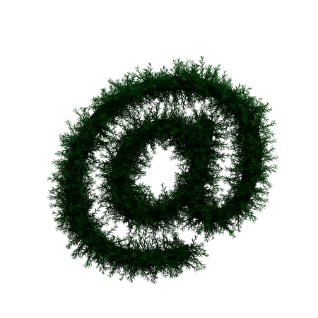 Wreath At Sign  3D Illustration