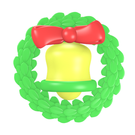 Wreath Notification Bell  3D Icon