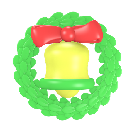 Wreath Notification Bell  3D Icon