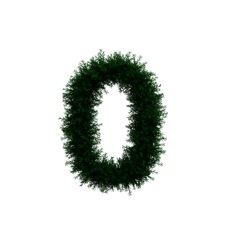 Wreath Number 0  3D Icon