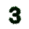wreath number 3 emoji 3d