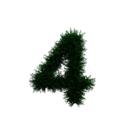 Wreath Number 4  3D Icon