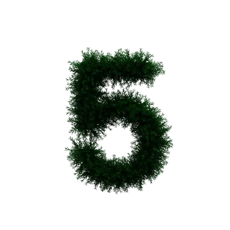 Wreath Number 5  3D Illustration