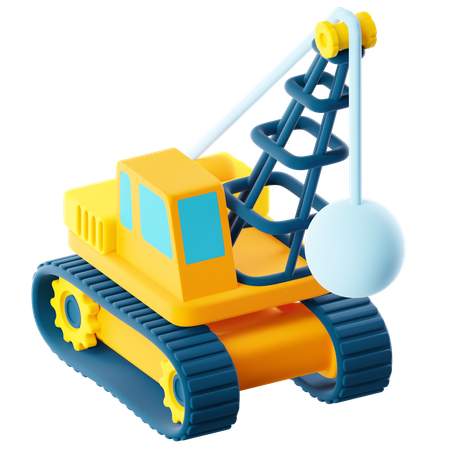 Wrecking Ball Crane  3D Icon