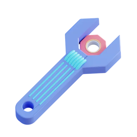 Wrench And Gear  3D Icon