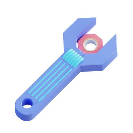 Wrench And Gear  3D Icon