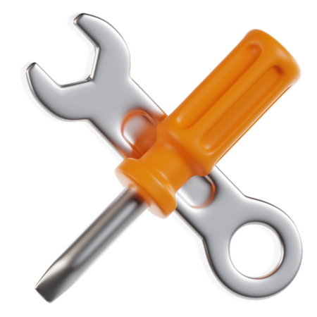 レンチとドライバー  3D Icon