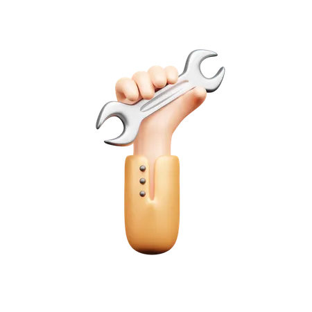 Wrench Hand  3D Icon