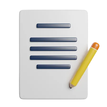 Write  3D Icon