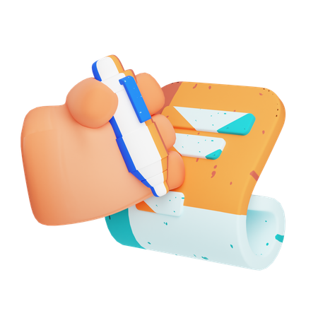 Write  3D Icon