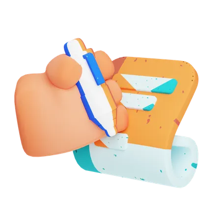 Write  3D Icon
