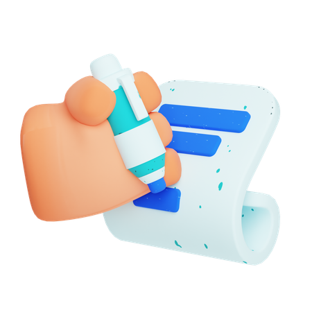 Write  3D Icon