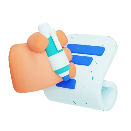 Write  3D Icon