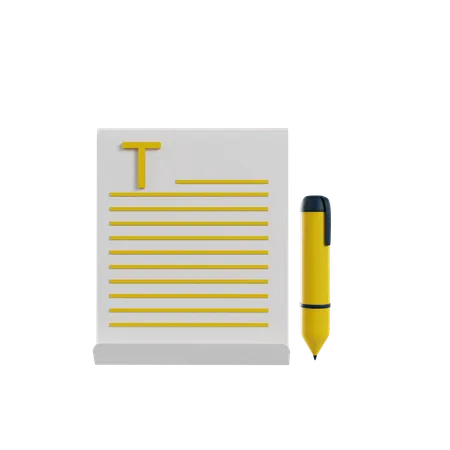 Write Article  3D Icon