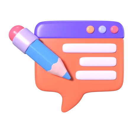 Write Blog  3D Icon