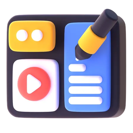 Write Content  3D Icon