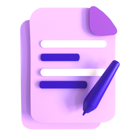 Write Content  3D Icon