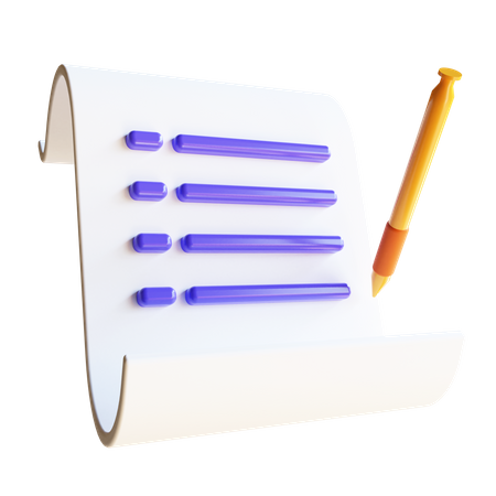 Write Document  3D Icon