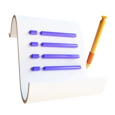 Write Document  3D Icon