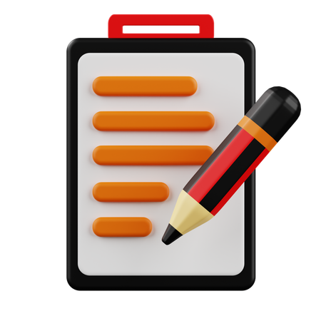 Write Document  3D Icon