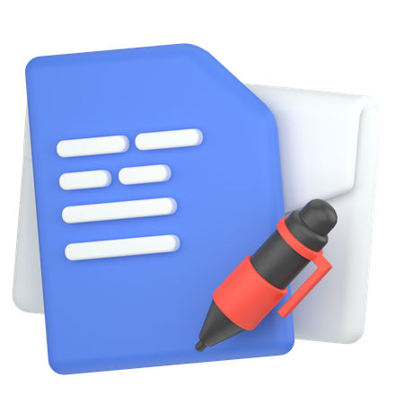 Write email  3D Icon