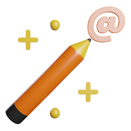 Write Email Address  3D Icon