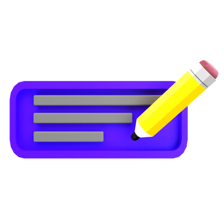 Write Feddback  3D Icon