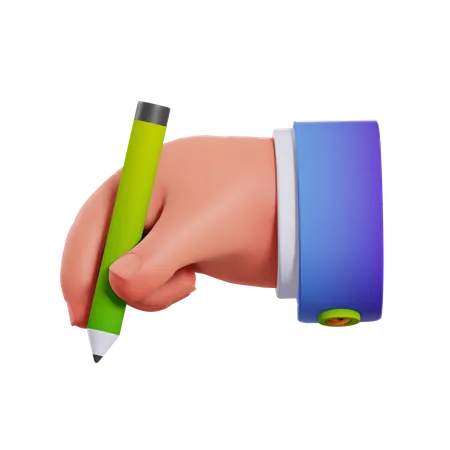 Write Hand Gesture  3D Illustration