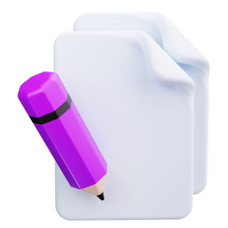 Write In Paper  3D Icon