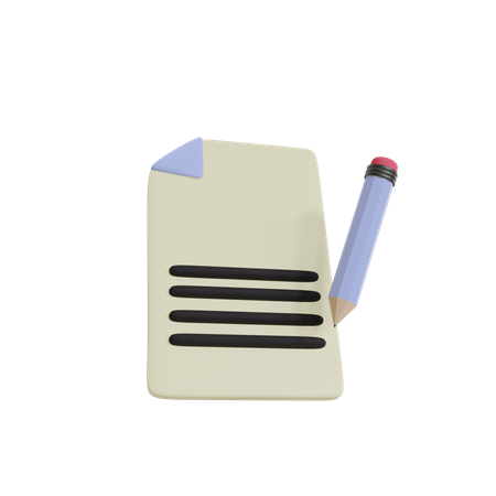 Write Letter  3D Illustration