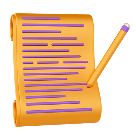 Write Note  3D Icon