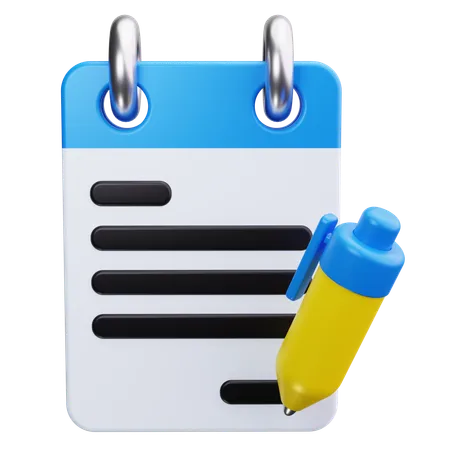 Write Note  3D Icon