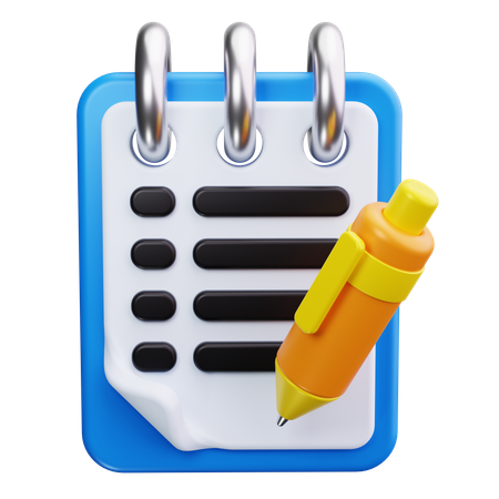 Write Note  3D Icon