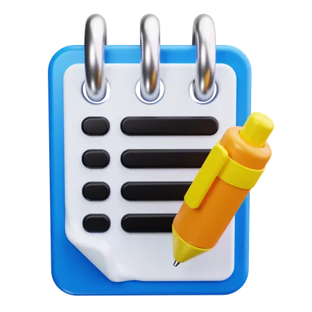 Write Note  3D Icon