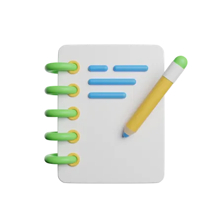 Write Note  3D Icon