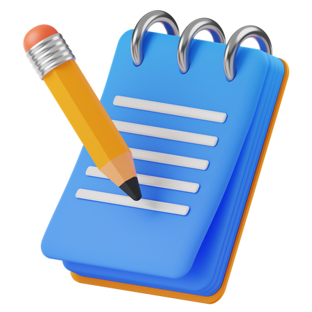 Write Note  3D Icon