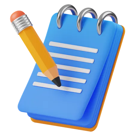 Write Note  3D Icon