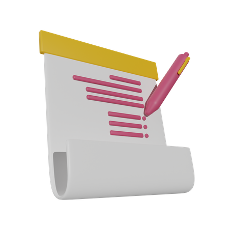 Write Notes  3D Icon