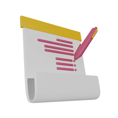 Write Notes  3D Icon